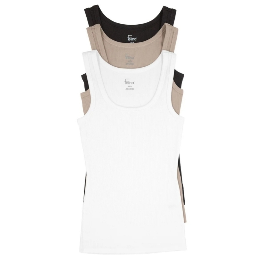 Felina Ribbed Tank Top 3-Pack - Picture 3 of 6
